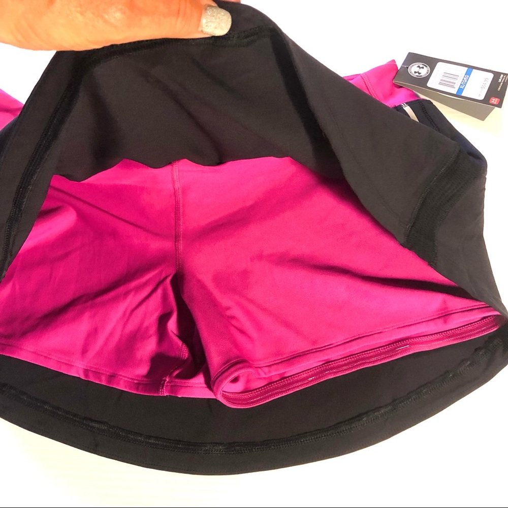 NWT Under Armour Heat Gear Skort XL Black Pink - Picture 5 of 14